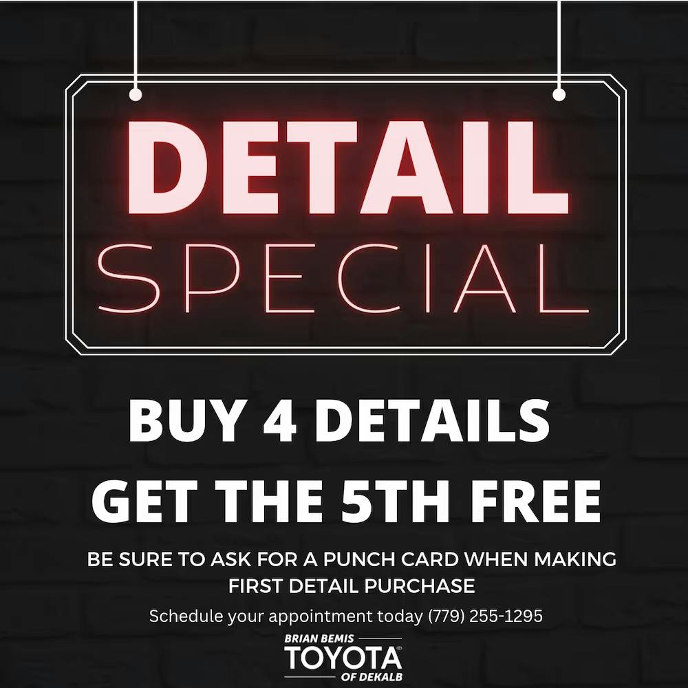 Buy 4 Details, Get the 5th Free | Brian Bemis Toyota of DeKalb
