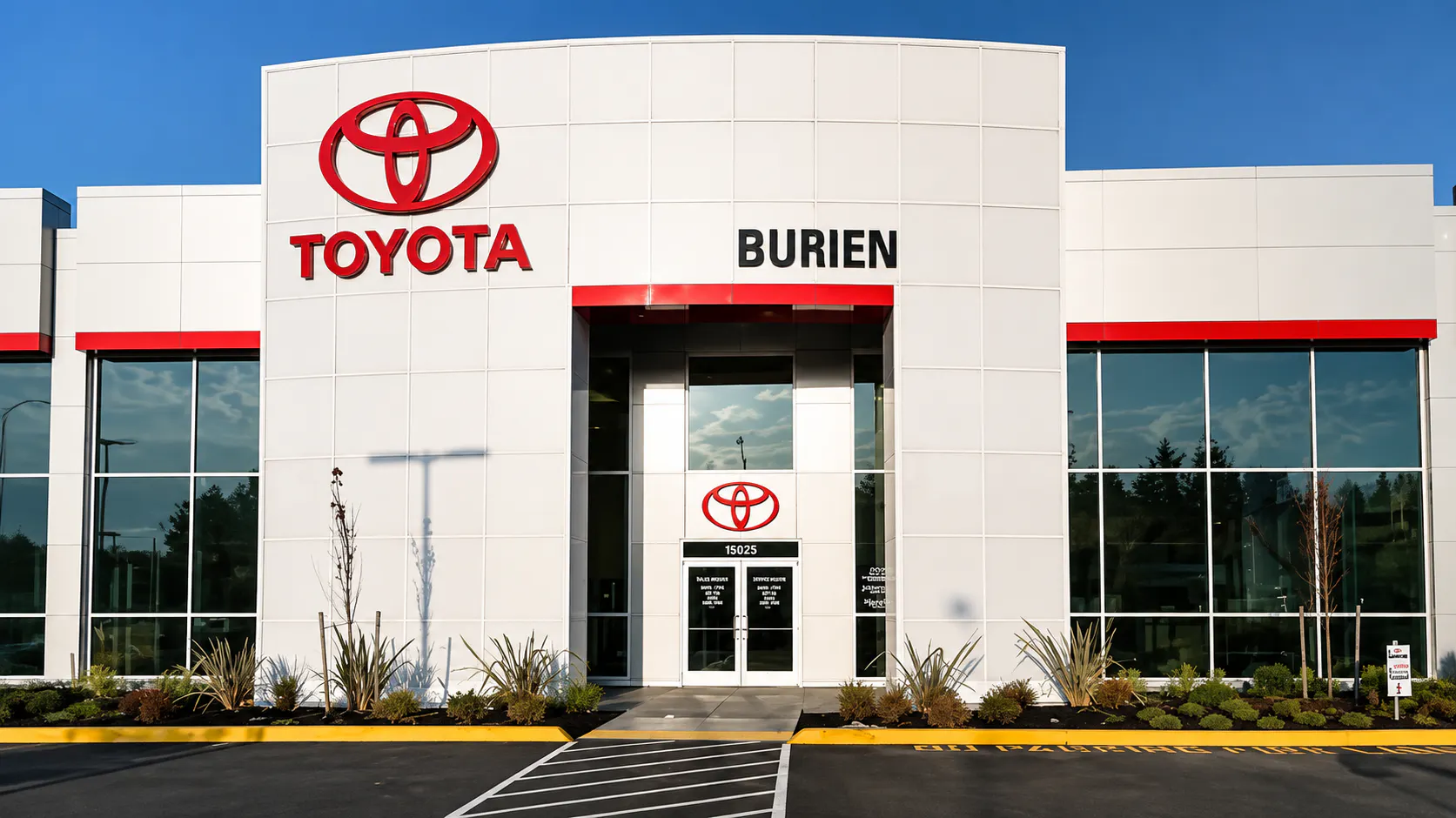 Burien Toyota showroom and customer lounge, the South Seattle used car dealer with a 4.3-star customer rating