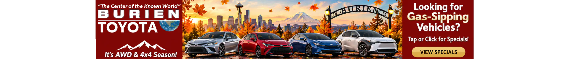 Seattle Toyota AWD 4x4 Burien Kent Renton Auburn