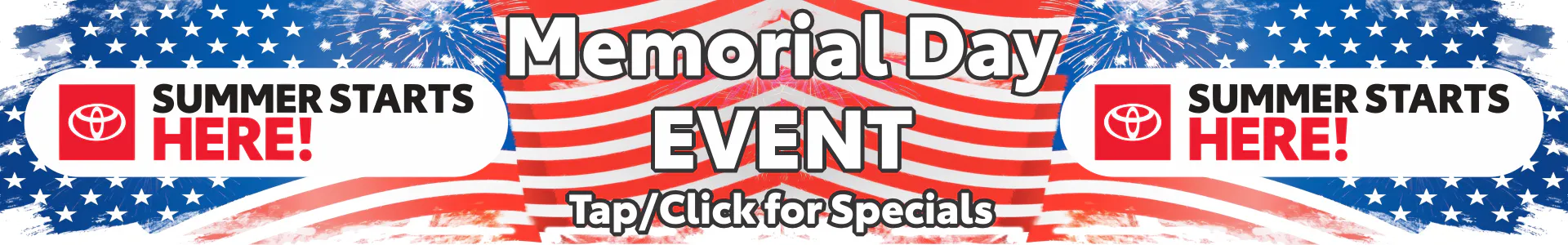 Seattle Toyota Memorial Day Event - Tap or Click for Specials