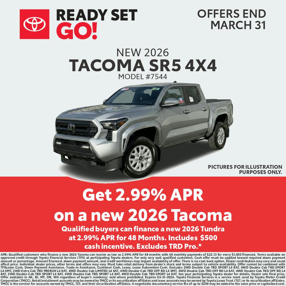 2026 Toyota Tacoma Special Finance Rate | Burien Toyota