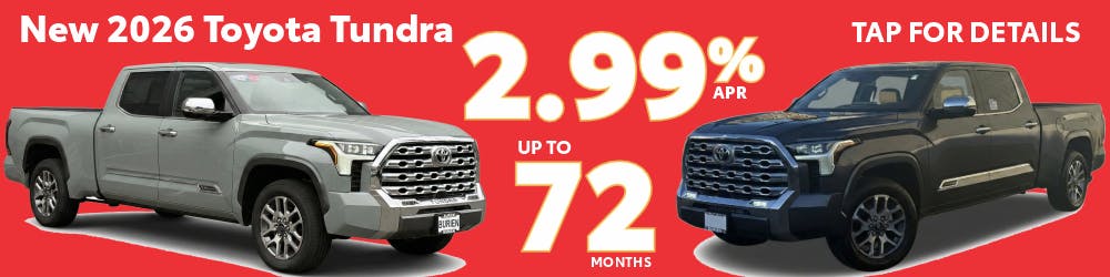 Toyota Tundra 2.99%apr up to 72mos | Burien Toyota