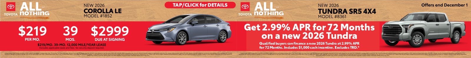 New Toyota Specials November 2025 | Burien Toyota