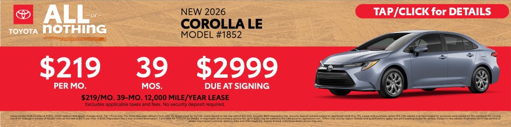 New Toyota Specials November 2025 | Burien Toyota