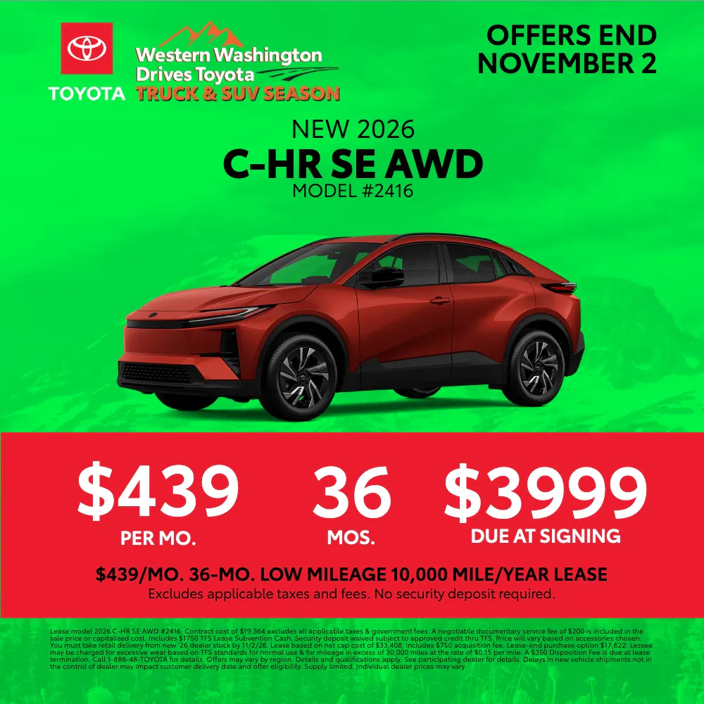 Toyota C-HR EV AWD Electric Specials | Burien Toyota