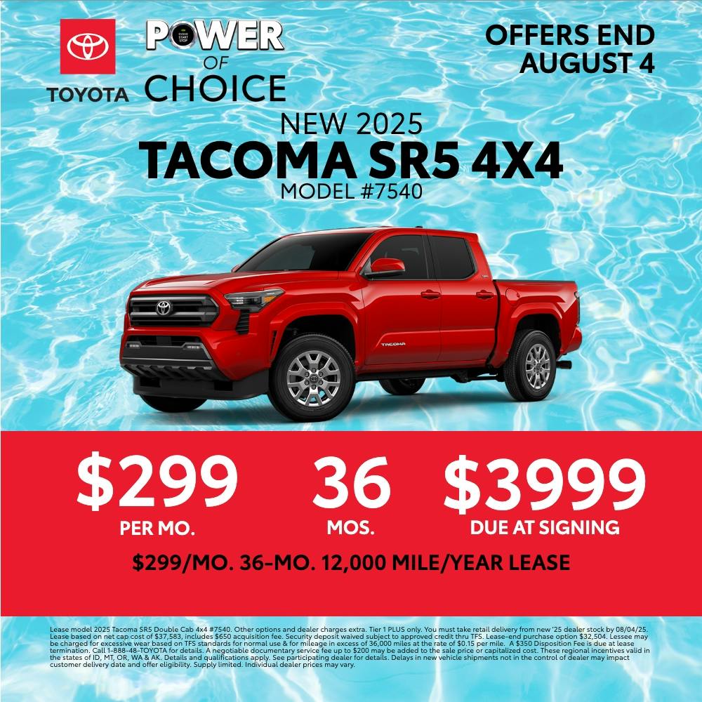 Power of Choice – Tacoma Lease — July | Burien Toyota