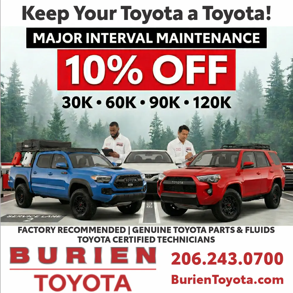 Seattle Toyota 30/60/90/120k Services | Burien Toyota