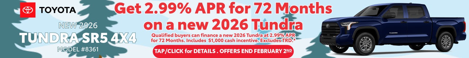New Toyota Specials January 2026
