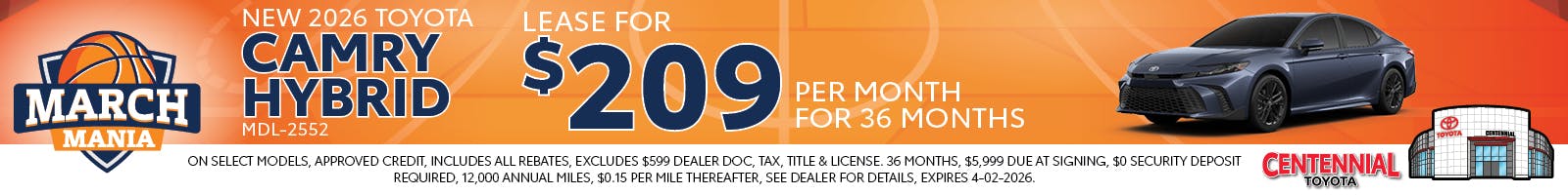 New 2026 Toyota Camry Hybrid