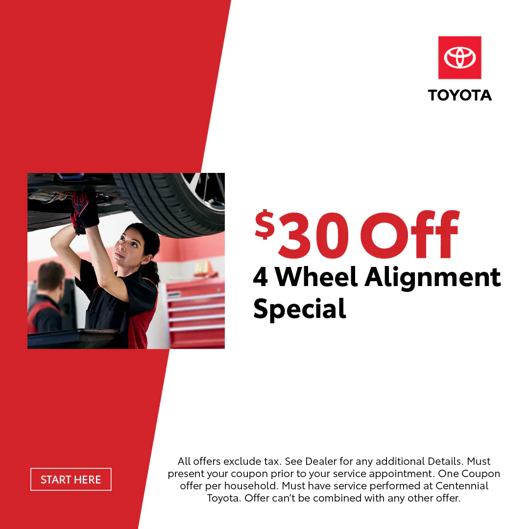 $30 Off 4 Wheel Alignment Special | Centennial Toyota
