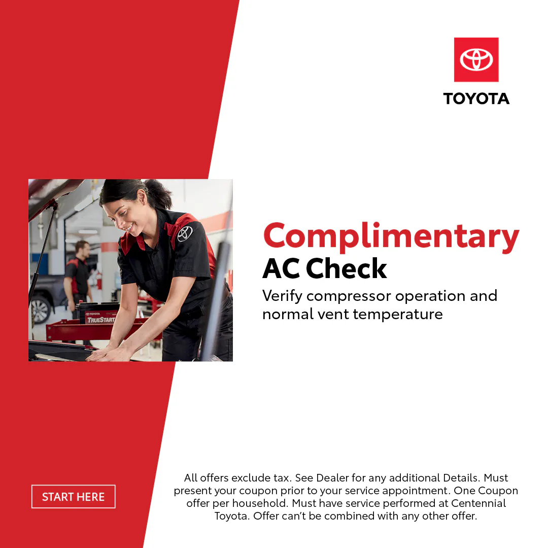 Complimentary AC Check | Centennial Toyota