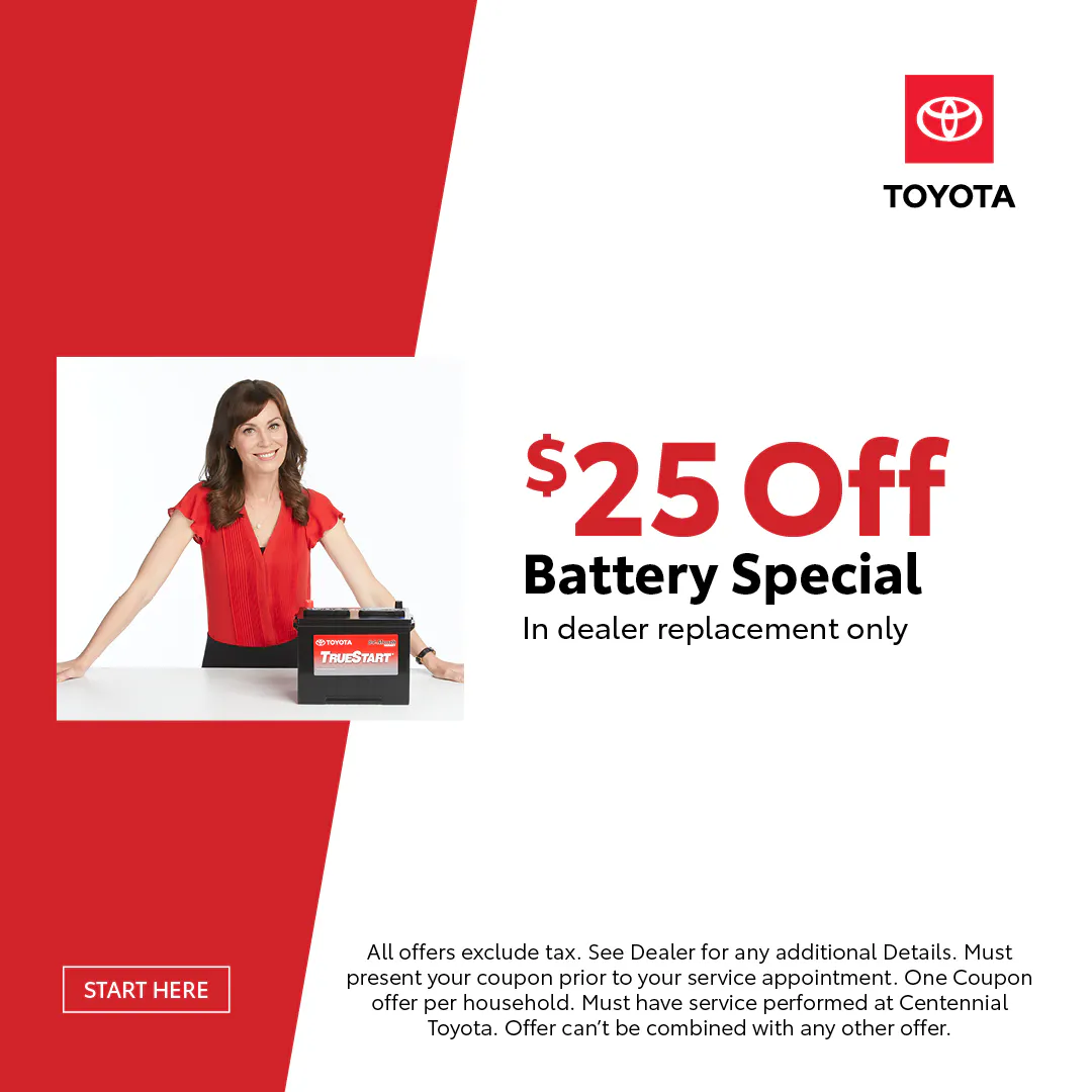$25 Off Battery Special | Centennial Toyota