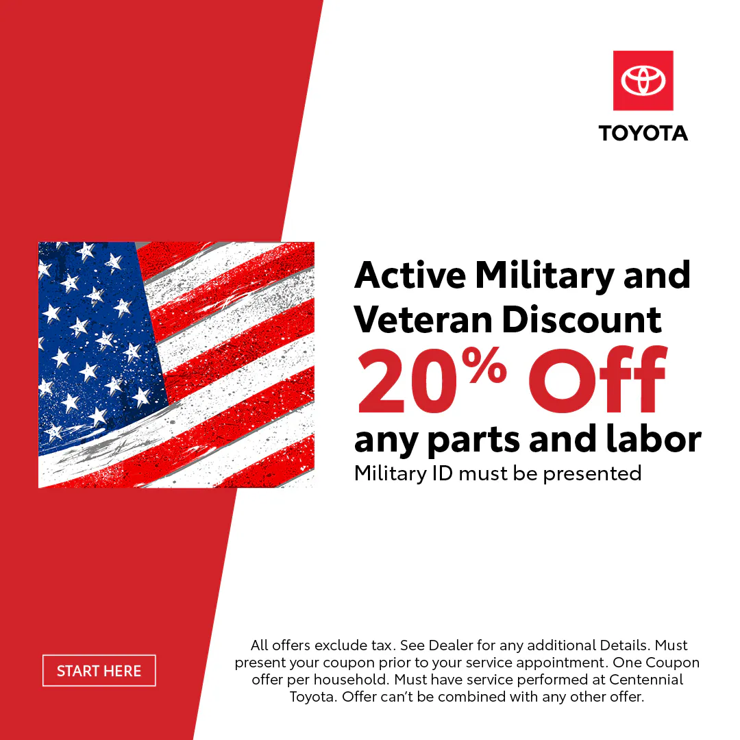 Active Military and Veteran Discount | Centennial Toyota