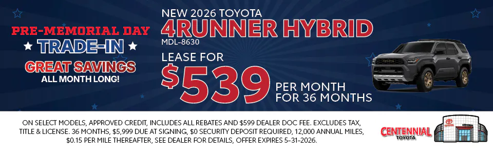 New 2026 Toyota 4Runner Hybrid | Centennial Toyota