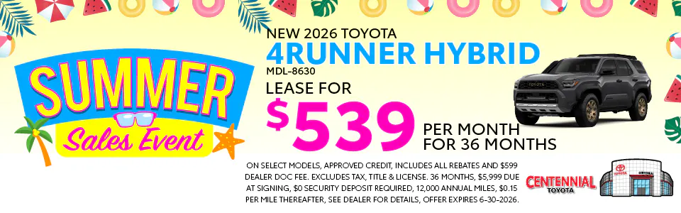 2026 4Runner Hybrid Summer Sales Event | Centennial Toyota