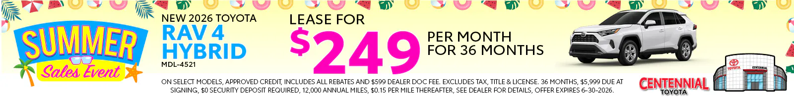 2026 RAV4 Hybrid Summer Sales Event