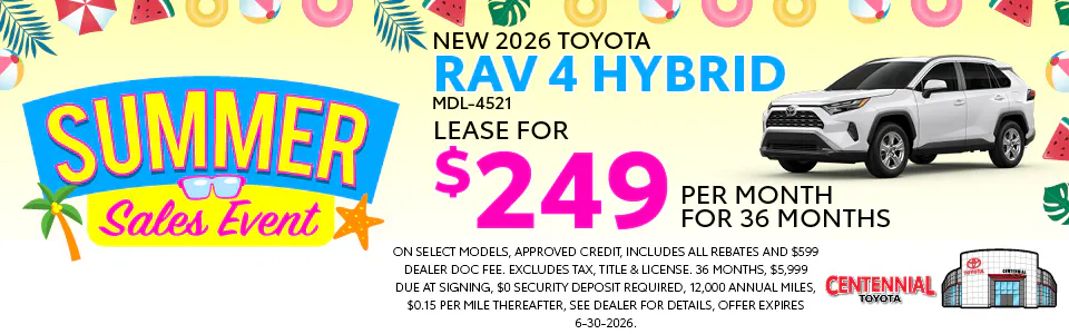 2026 RAV4 Hybrid Summer Sales Event | Centennial Toyota