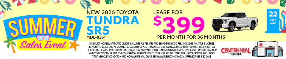New 2026 Toyota Tundra SR5 | Centennial Toyota