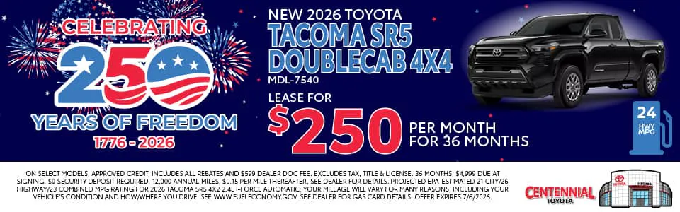 New 2026 Toyota Tacoma SR5 Double Cab | Centennial Toyota