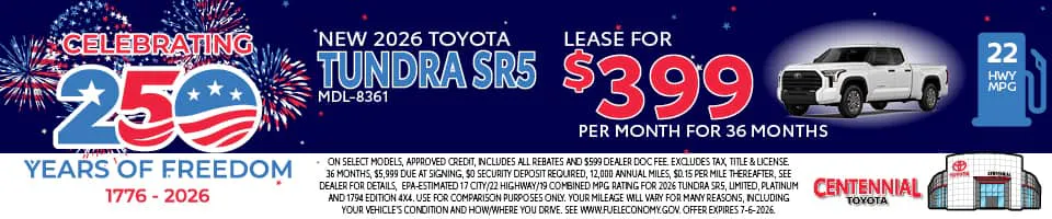 New 2026 Toyota Tundra SR5 | Centennial Toyota