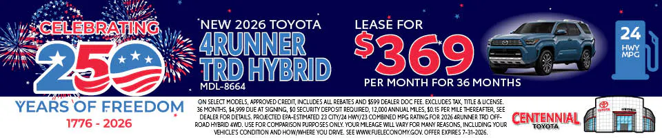 New 2026 Toyota 4Runner TRD Hybrid | Centennial Toyota