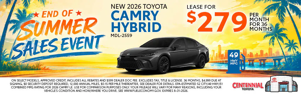 New 2026 Toyota Camry Hybrid | Centennial Toyota