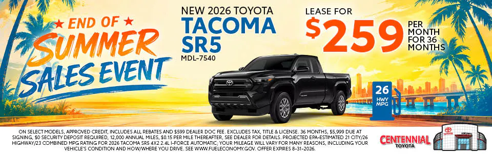 New 2026 Toyota Tacoma SR5 | Centennial Toyota