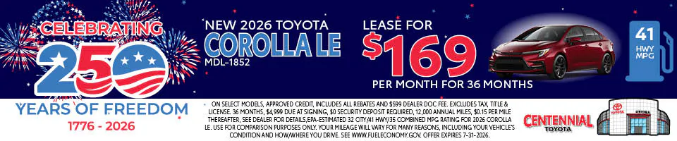 New 2026 Corolla LE | Centennial Toyota
