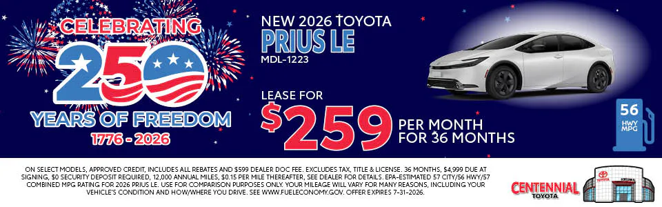 New 2026 Prius LE | Centennial Toyota