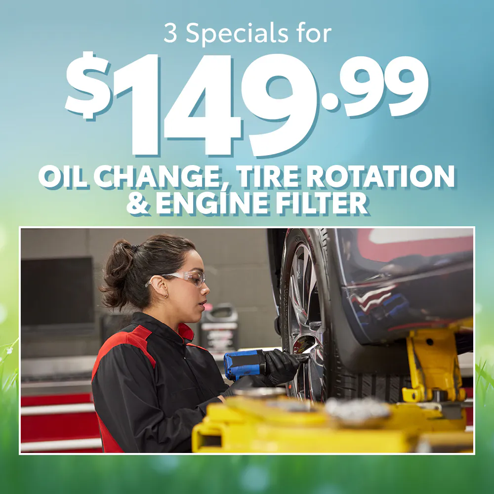 3 Specials for $149.99 Oil Change, Tire Rotation & Engine Filter | Chatham Parkway Toyota