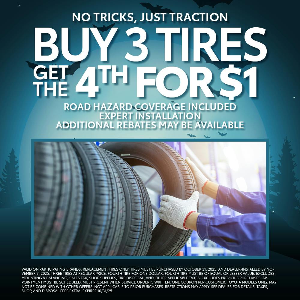 Toyota Tire Savings Event: Buy 3 and Get The 4th for $1 | Chatham Parkway Toyota