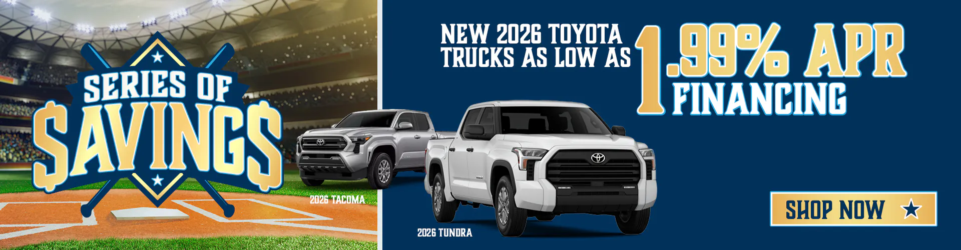 Trucks as low as 1.99% APR Financing