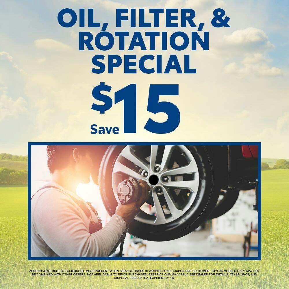 Oil, Filter & Rotation Special | Chatham Parkway Toyota