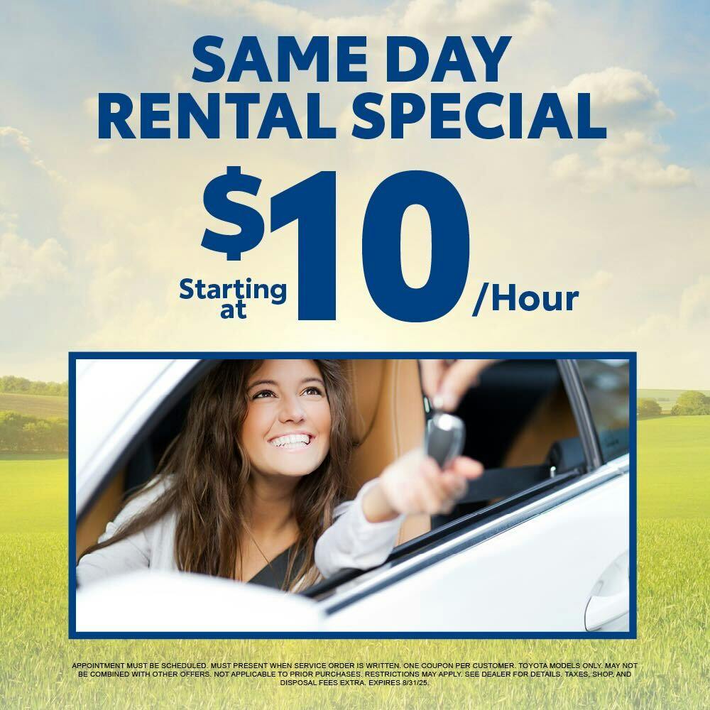 Same Day Rental Special | Chatham Parkway Toyota