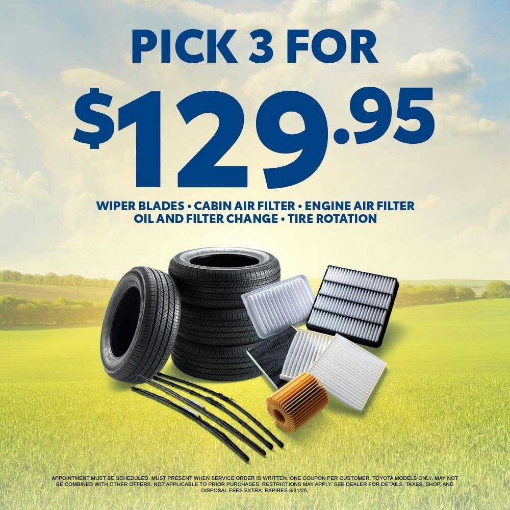 Pick Three For $129.95 | Chatham Parkway Toyota