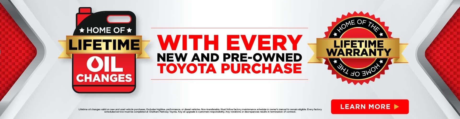 Lifetime Warranty and Oil Changes