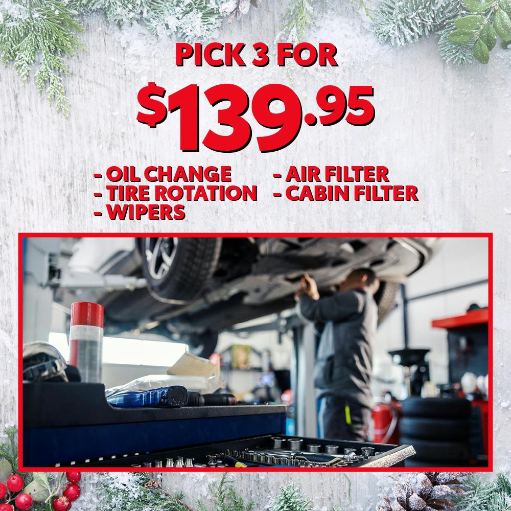 Pick 3 for $139.95 | Chatham Parkway Toyota