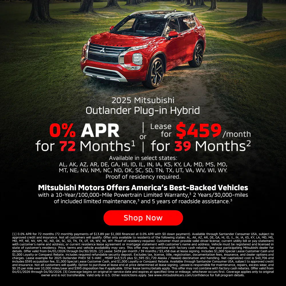 April 2026 Outlander Plug-in Hybrid