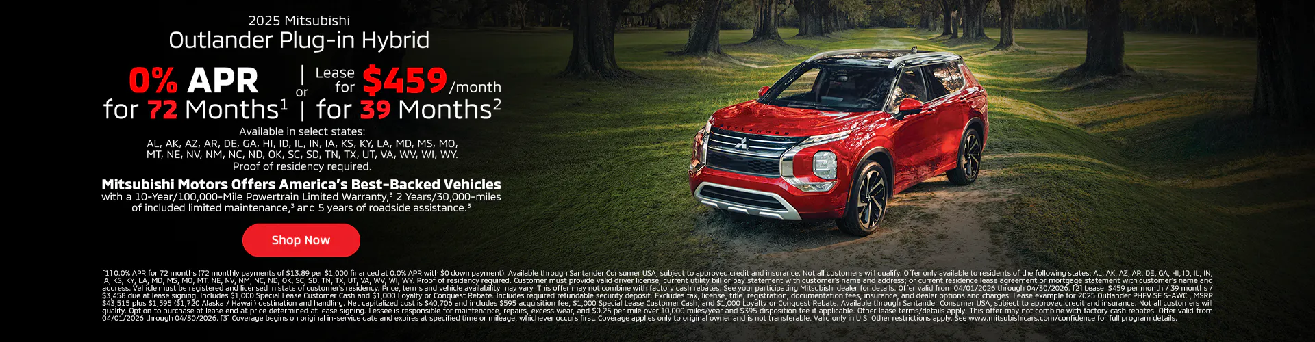 April 2026 Outlander Plug-in Hybrid