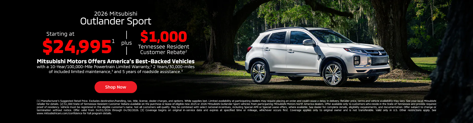 April 2026 Outlander Sport