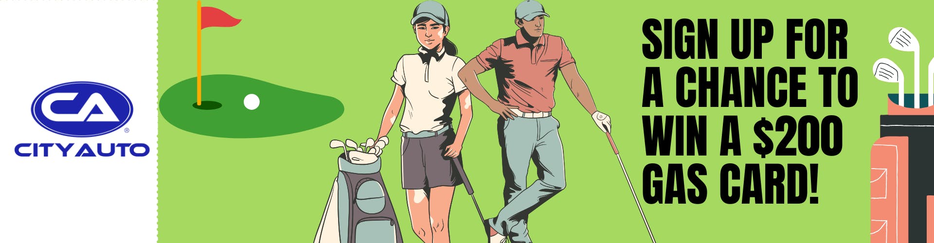 City Auto is hosting a golf tournament and giving away a gift card