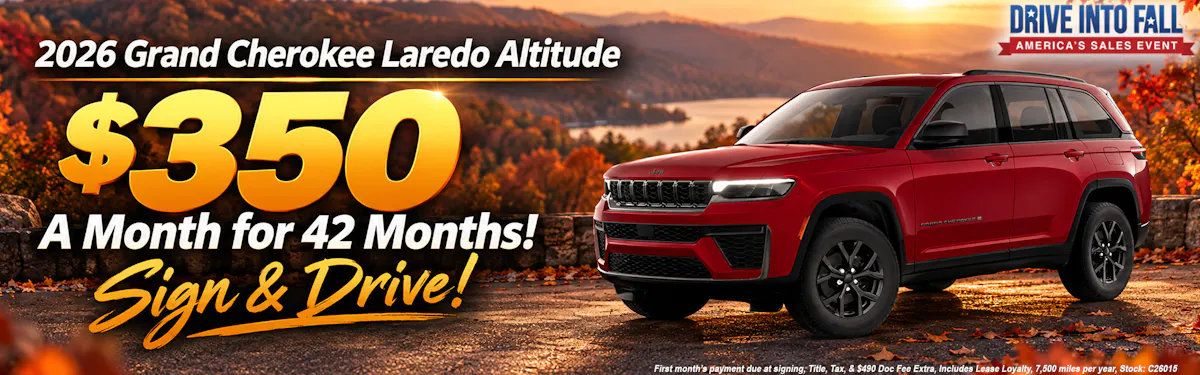Jeep Grand Cherokee Laredo Altitude lease special graphic