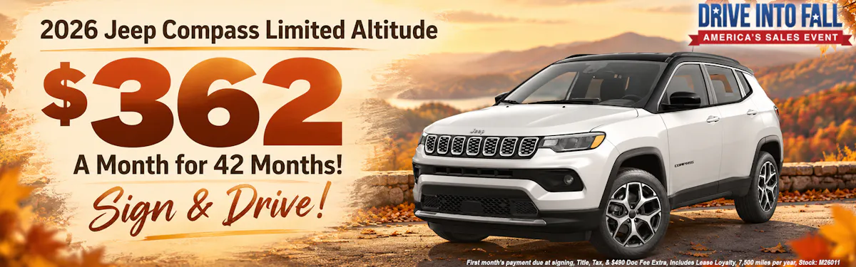 Jeep Compass Limited Altitude lease special graphic