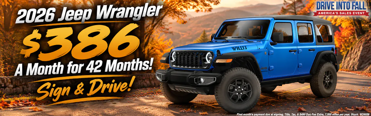 Jeep Wrangler lease special graphic