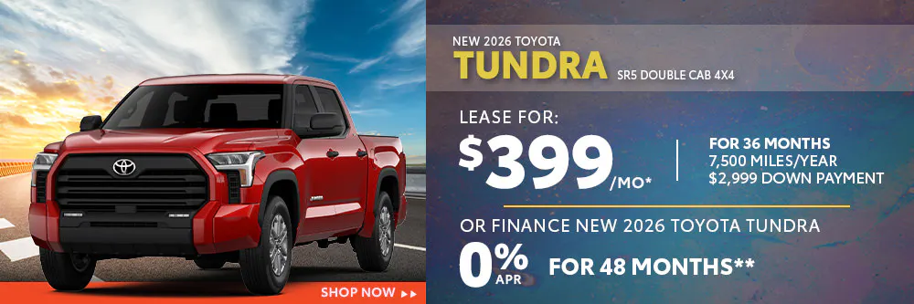 Lease 2026 Toyota Tundra SR5 Double Cab 4X4 OR New 2026 Toyota Tundra | Diehl Toyota of Wooster