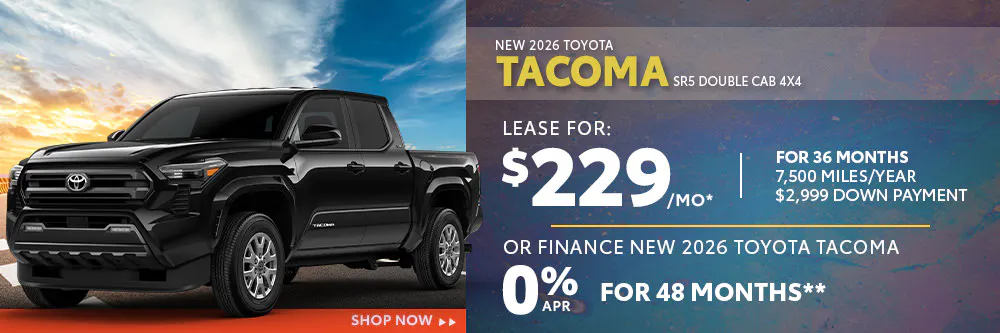 Lease 2026 Toyota Tacoma SR5 Double Cab 4X4 OR New 2026 Toyota Tacoma | Diehl Toyota of Wooster
