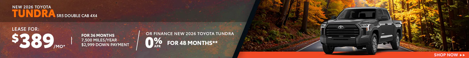 New 2026 Toyota Tundra SR5 Double Cab 4X4
