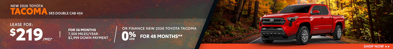 New 2026 Toyota Tacoma SR5 Double Cab 4X4