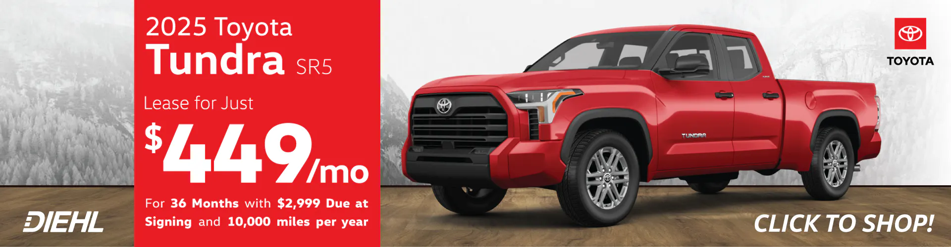 New 2025 Toyota Tundra – Lease for $449