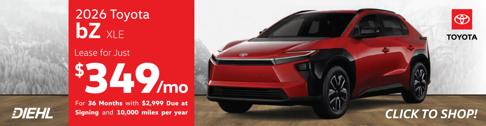 New 2026 Toyota bZ – Lease for $349